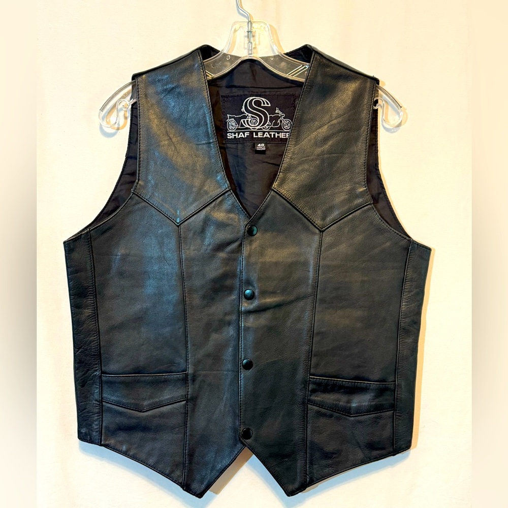 Leather Vest by SHAF LEATHER Size 40